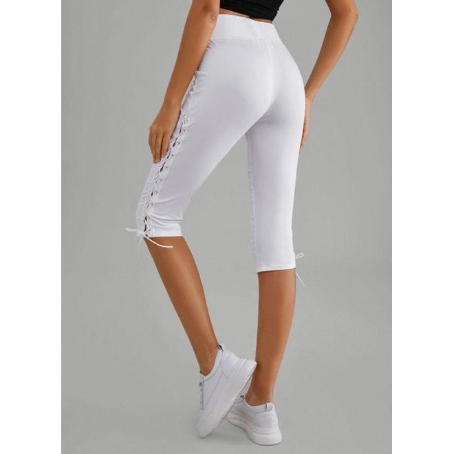 Casual Skinny Mid Waist Polyester Pants