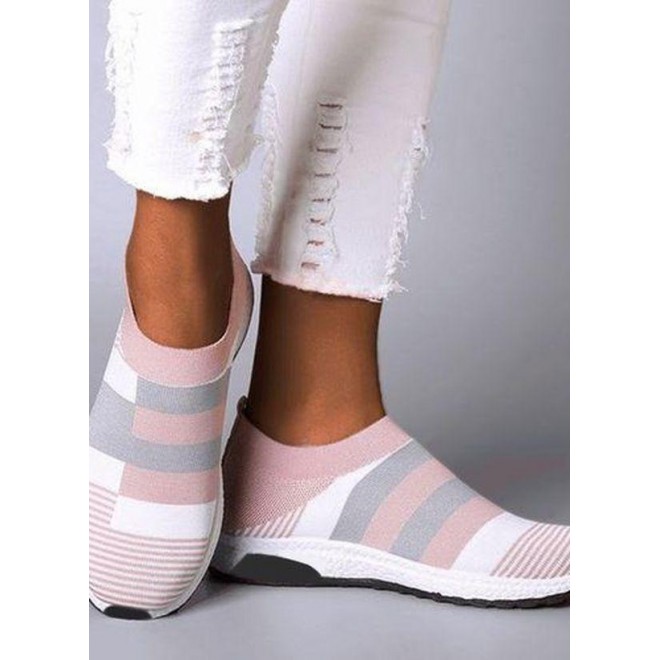 Women's Flats Fabric Flat Heel Sneakers