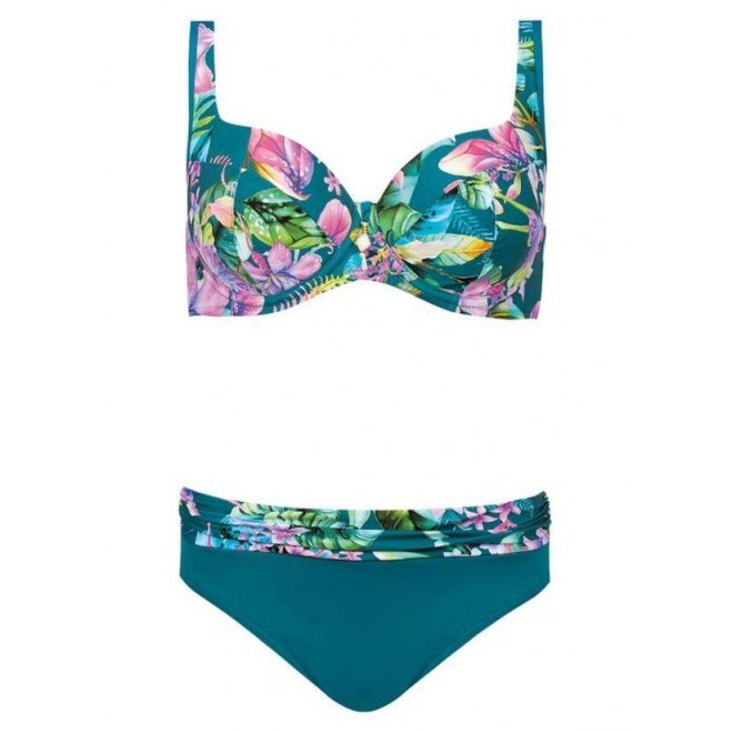 Polyester Floral Bikinis Swimwear