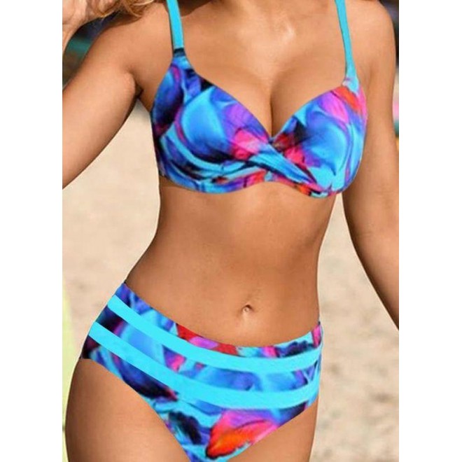 Polyester Pattern Bikinis Swimwear