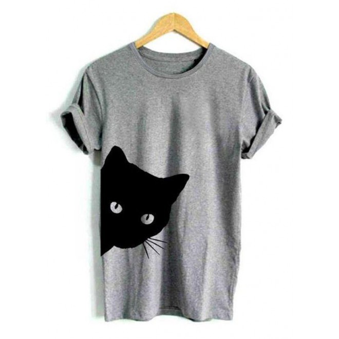 Animal Round Neck Short Sleeve Casual T-shirts