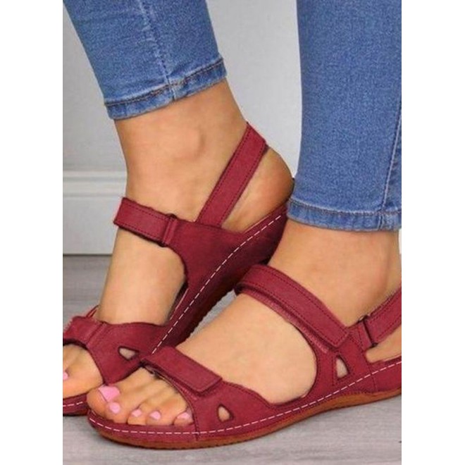 Women's Velcro Slingbacks Flat Heel Sandals