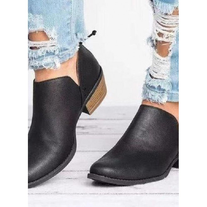 Women's Ankle Boots Closed Toe Low Heel Boots