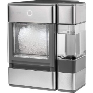 Countertop Nugget Ice Maker, Stainless Steel Wrap with Gray Accents & LED Lighting