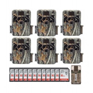 Trail Cameras Dark Ops Extreme (6-Pack) w/ 16GB Cards Bundle – Camouflage